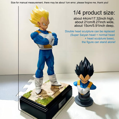 Seven Dragon Ball Unlimited Z Warrior Unlimited Vegeta Double Head Statue Combination Gk Model Handpiece Anime Model Boxed Set Arrangement Peripheral Anime Arrangement - MANGI SHOP